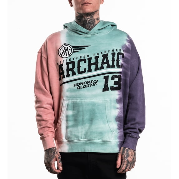 Archaic By Affliction Unisex Oversized Boxy Pullover Hoodie Blackburn