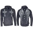 thumbnail image 1 of Archaic By Affliction Unisex Oversized Boxy Pullover Hoodie Stone Ranger, 1 of 11