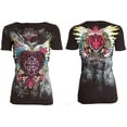 thumbnail image 1 of Archaic By Affliction Women's T-Shirt DARLING V-neck, 1 of 6