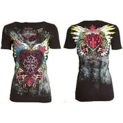 Archaic By Affliction Womens T-Shirt DARLING V-neck