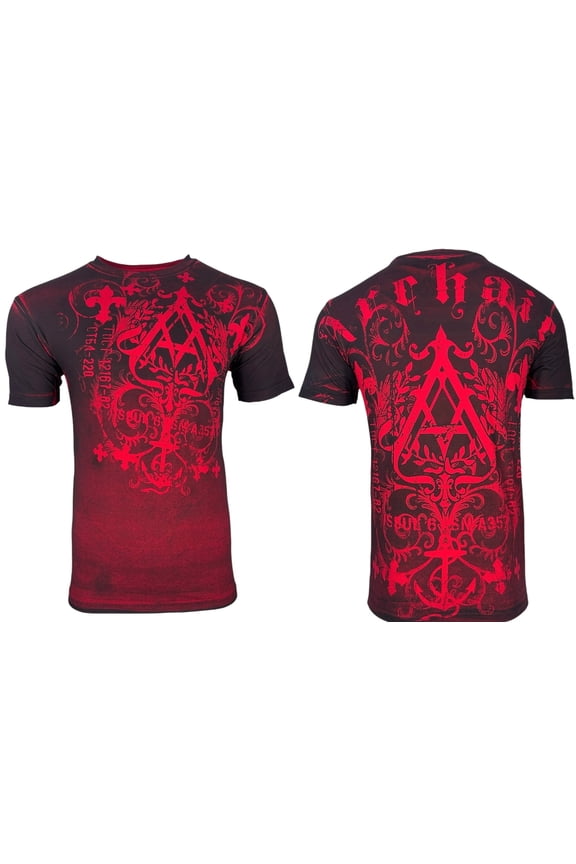 by Affliction Men's T-Shirt Catface