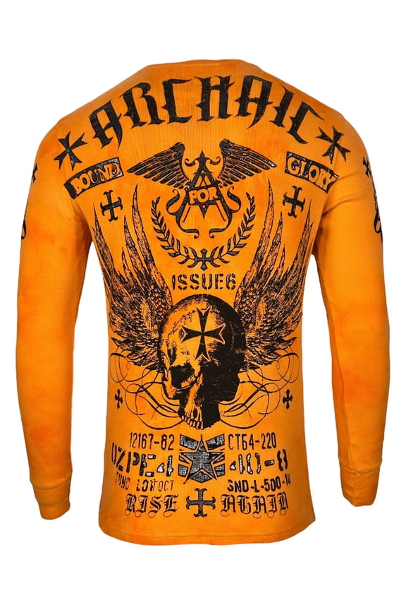 by Affliction Men's Thermal Shirt Black Prayer