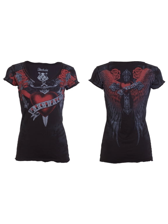 by Affliction Women's T-shirt Heart Struck