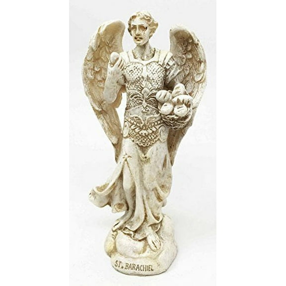 Archangel Holy Saint Barachiel Provision Blessings Of God Matrimony Patron Collectible Figurine In Ivory Tone Finish