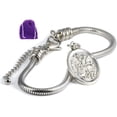 thumbnail image 1 of Archangel Michael Bracelet | St Michael Religious Bracelets for Women Hypoallergenic Stainless Steel Snake Chain Charm Bracelet A Saint Michael Bracelet for Saint Michael Police Charm Jewelry, 1 of 9