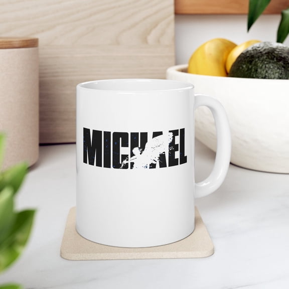 Archangel Michael 11 oz Coffee Mug - Guardian Angel White Ceramic Gift