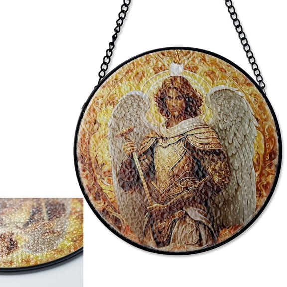 Archangel Michael Suncatcher, Warrior Angel Tree Decor