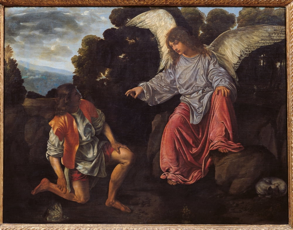 Archangel Raphael And Tobias (Tobias And The Angel) Canvas Art - (24 x 18)