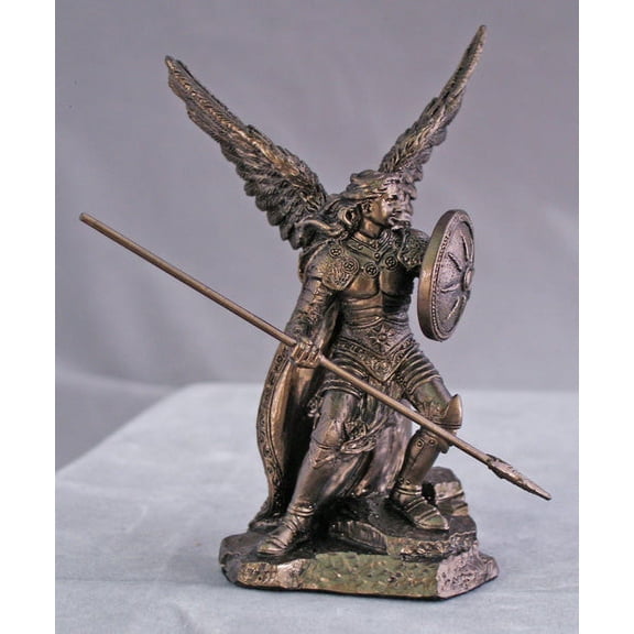 Archangel Raphael from the Veronese Collection in lightly hand-painted cold cast bronze, 4".