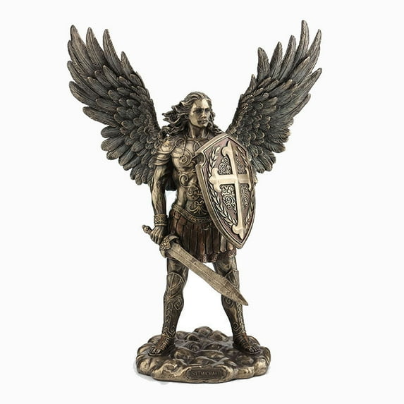 Archangel Saint Michael Unsheathing the Sword - Home accent Sculpture by Xoticbrands - Veronese Size (Small)