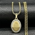 thumbnail image 1 of Archangel St.Michael 14K Yellow Gold Pendant Necklace for Women Men Golden Silver Color Christian Holy Chain Jewelry, 1 of 7