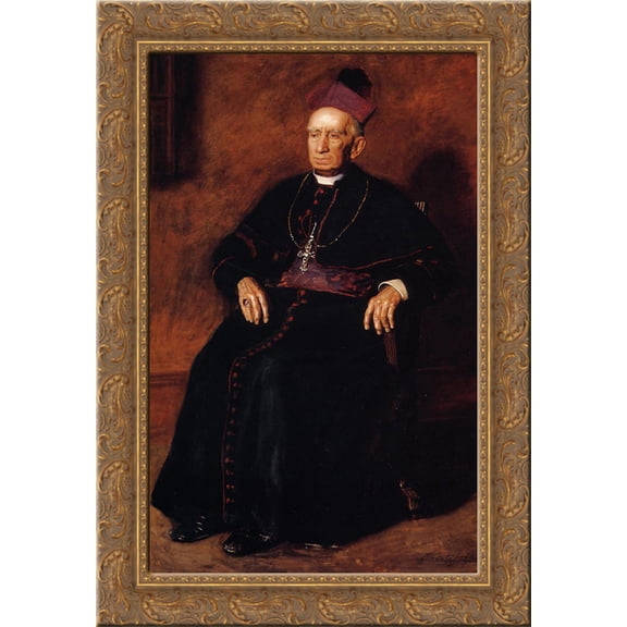 Archbishop William Henry Elder 24x18 Gold Ornate Wood Framed Canvas Art by Thomas Eakins