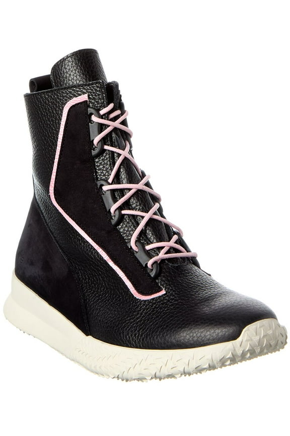 Andrew Leather Sneaker, 37, Black