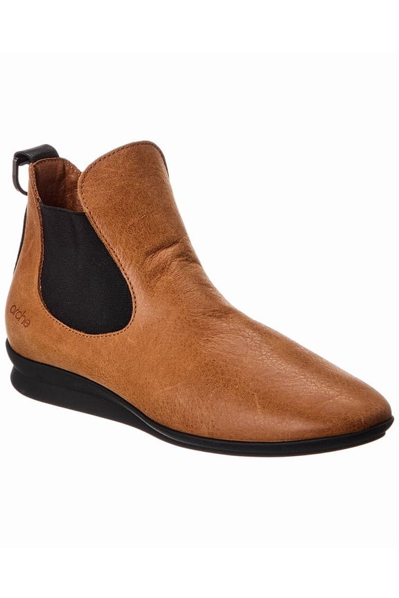 Nassey Leather Bootie, 38, Brown
