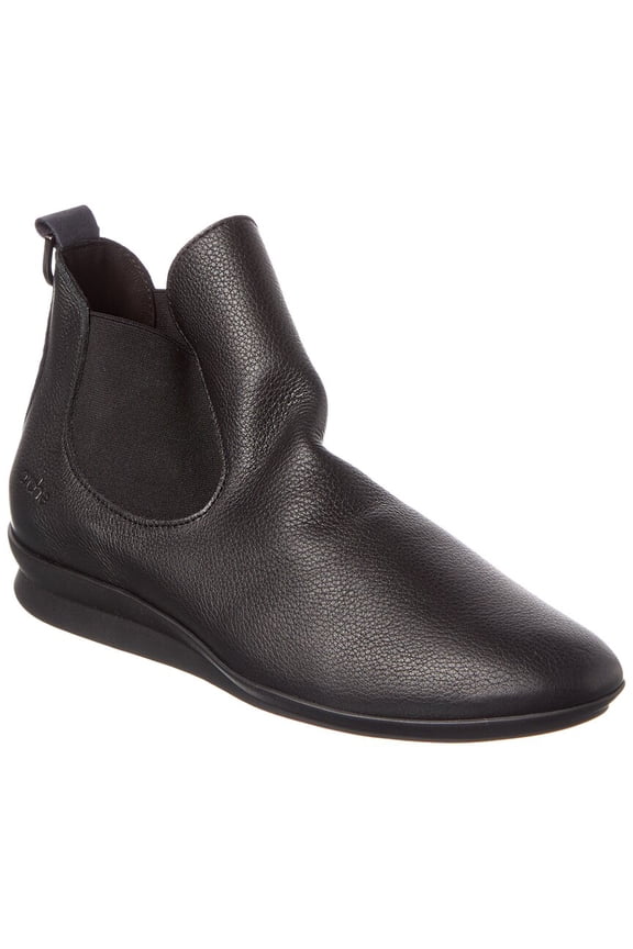 Nassey Leather Bootie, 41, Black