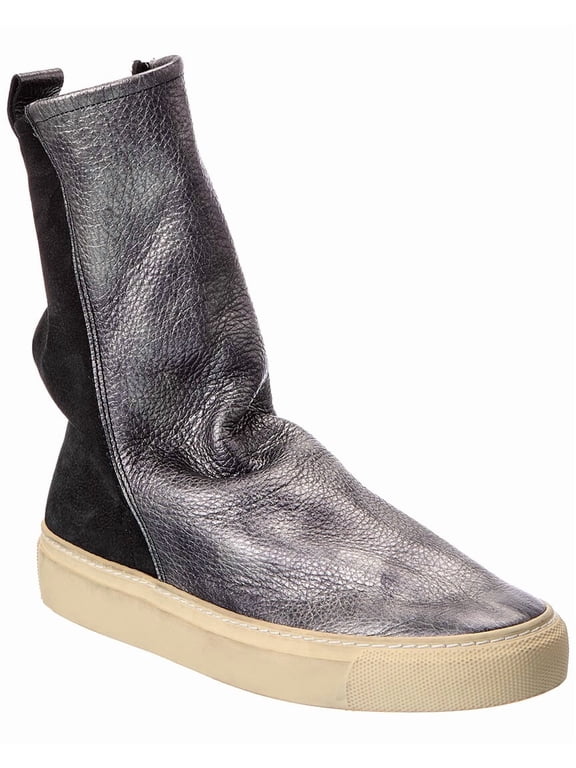 Tbat Leather High-Top Boot, 37, Silver