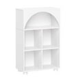 thumbnail image 1 of RiverRidge Arched 23in 4-Cubby Entryway Bookshelf and Shoe Storage Organizer - White, 1 of 7