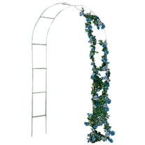 Weather Resistant Steel Free-Standing Arched Trellis | Great for Garden or Patio | 7 Ft x 10 Inch