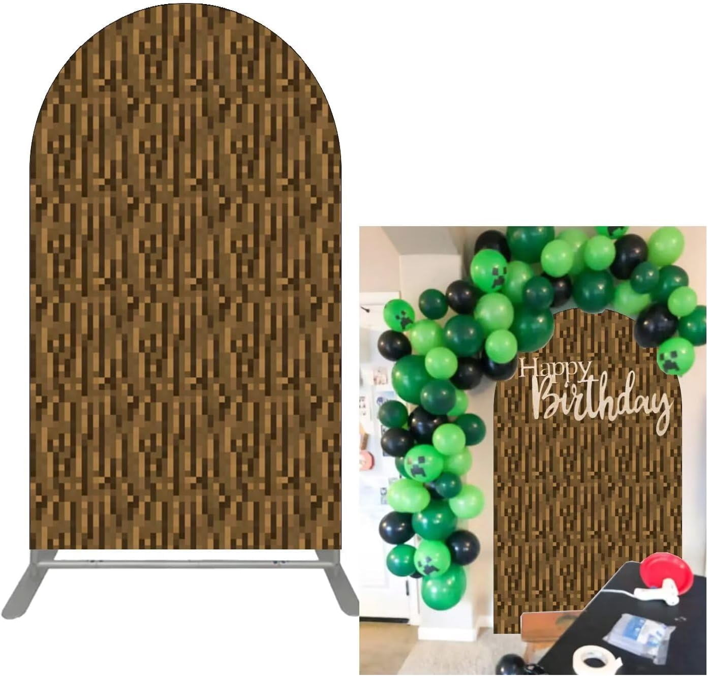 Basketball Arch Backdrop Cover For Party Decor - 2.5x6 Ft Spandex Fabric - Fits Round Top Arch Stand