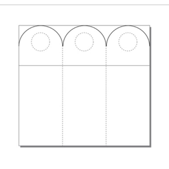 Arched Bottle Hanger (3" x 9"), 3-UP on Die-Cut 8.5"x 9" White Cover-250 Sheets
