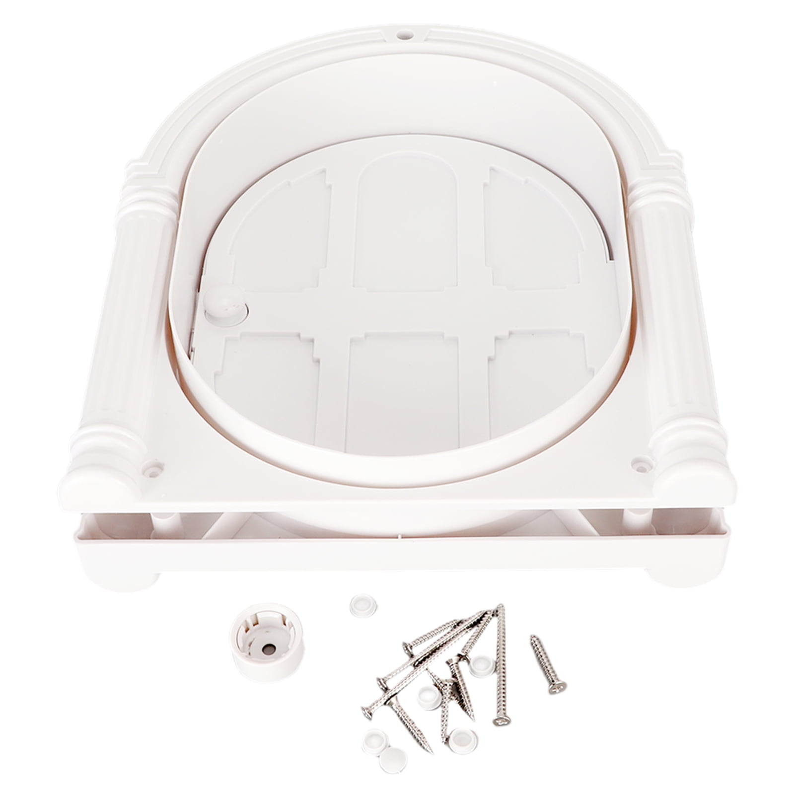 GALPADA Pet Door For Cats - Sound Reducing White Cat Door With Easy Installation