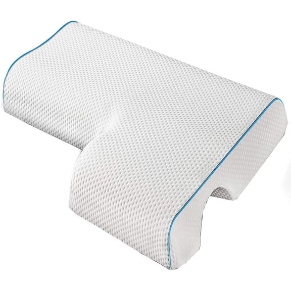 Arched Cuddle Pillow,Couples Pillow with Slow Rebound and Breathable Memory Foam,Couple Cuddle Sleep Pillow for Anti Pressure Hand (Left)