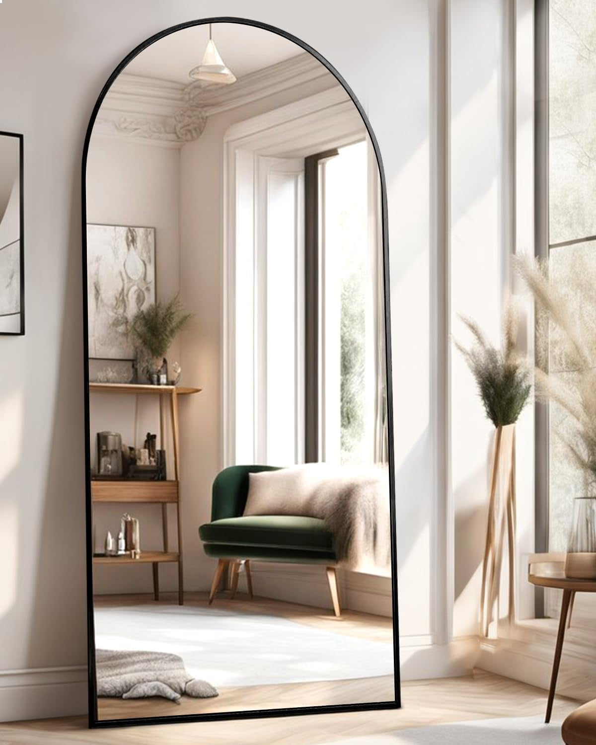 Arched Full Length Mirror, Floor Mirror with Stand, 18"x58" Large ...
