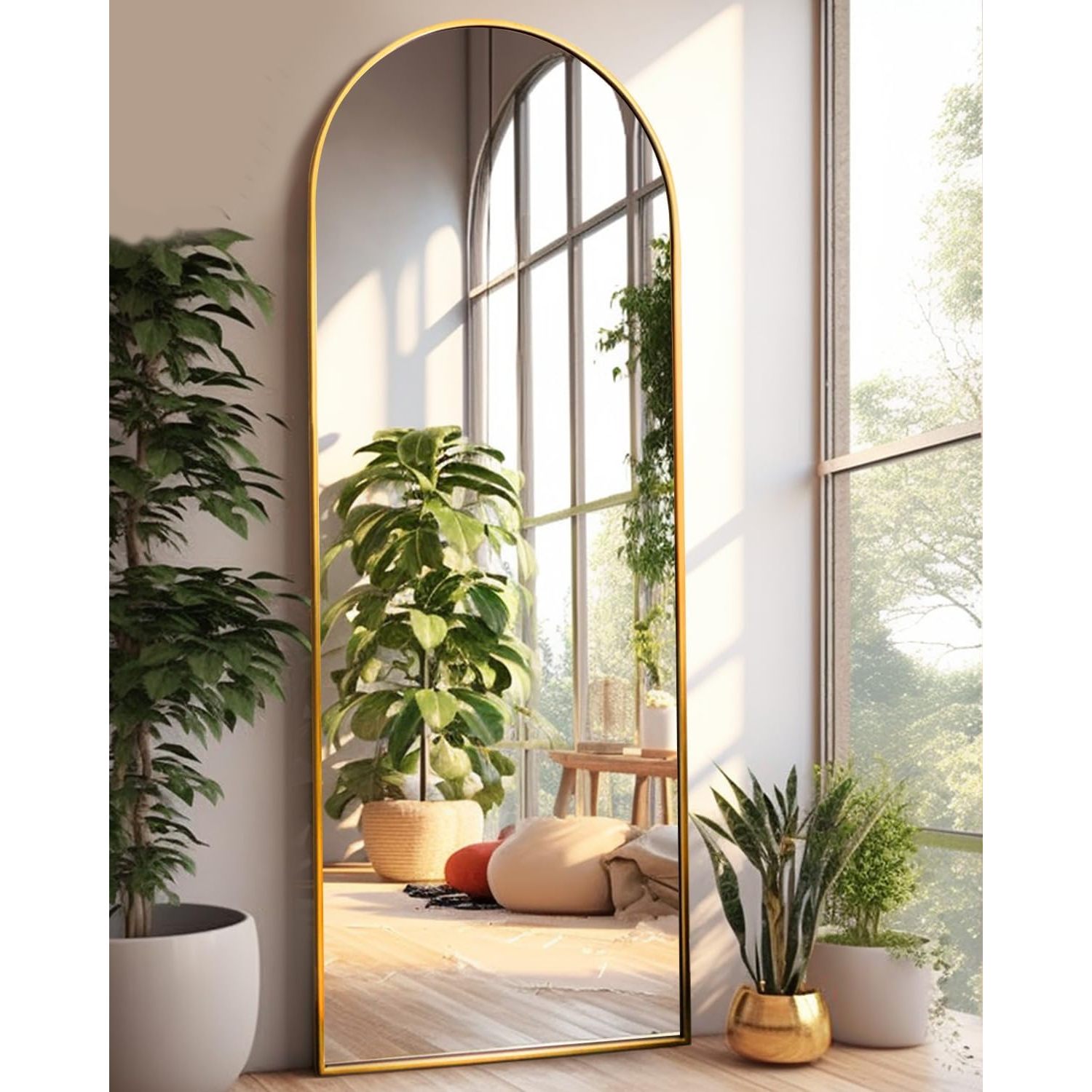 Arched Full Length Mirror, Floor Mirror with Stand, 18"x58" Large ...