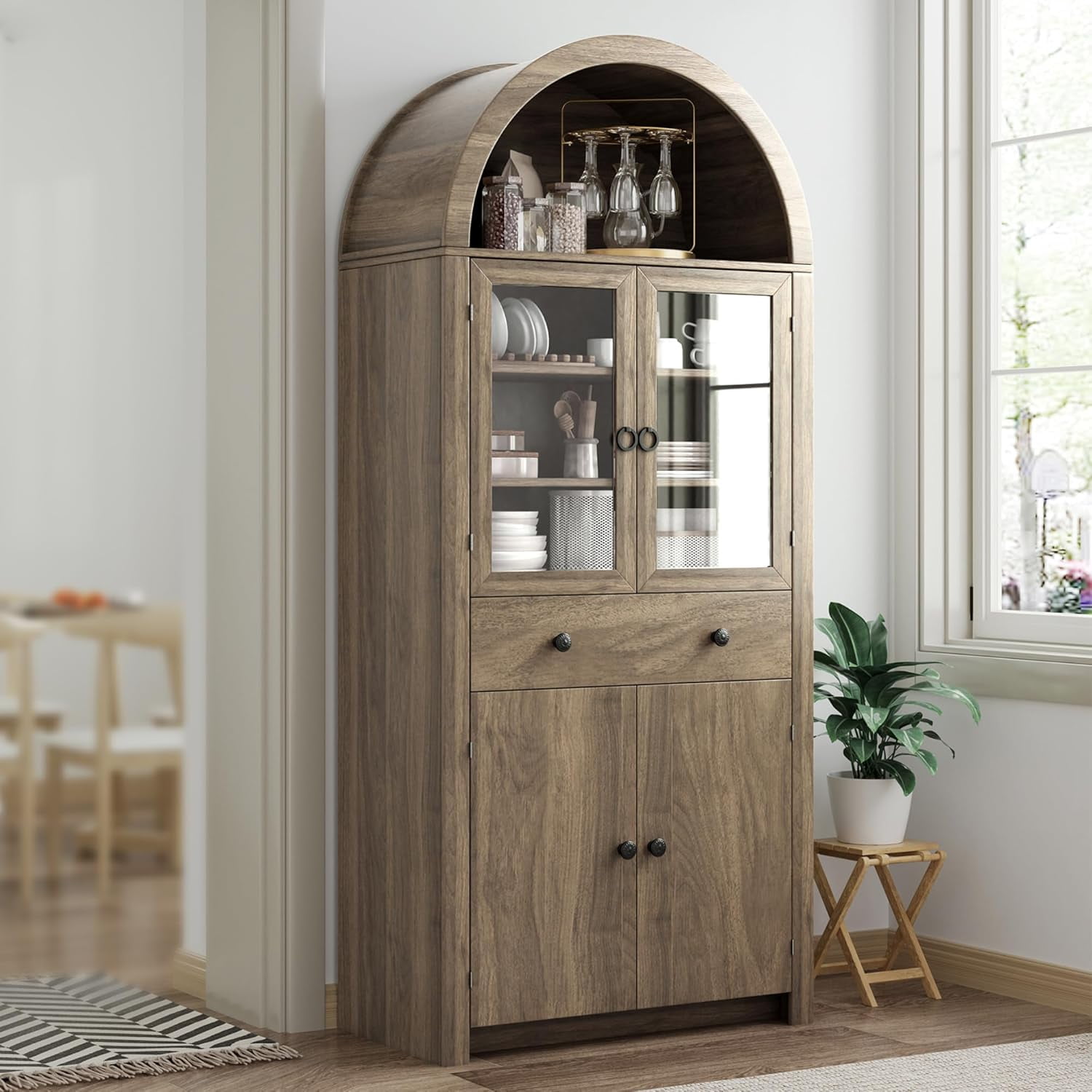 Blueish Gray Ceramic Cabinet Knobs - 1.5 Inch Porcelain Drawer Pulls With Zinc Alloy