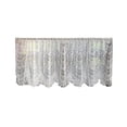 thumbnail image 1 of Arched Lace Curtain Valance with Embroidered Semi-Sheer Chiffon, Rod Pocket Design for Doors and Windows, Durable Polyester Fabric, Elegant Home Decor for Living Room Bedroom, 1 of 6
