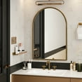 thumbnail image 1 of Arched Mirror Gold Finish – Space-Saving Vanity Mirror for Bathroom, Living Room, Bedroom, Entryway Decor | Modern Wall Decor & Full-Length Reflection, 1 of 9