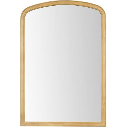 Arched Mirror Wood Frame, 24" x 36"Arched Wall Mirror Rustic Farmhouse Mirror for Bathroom, Entryway, Hallyway, Living Room and Bedroom