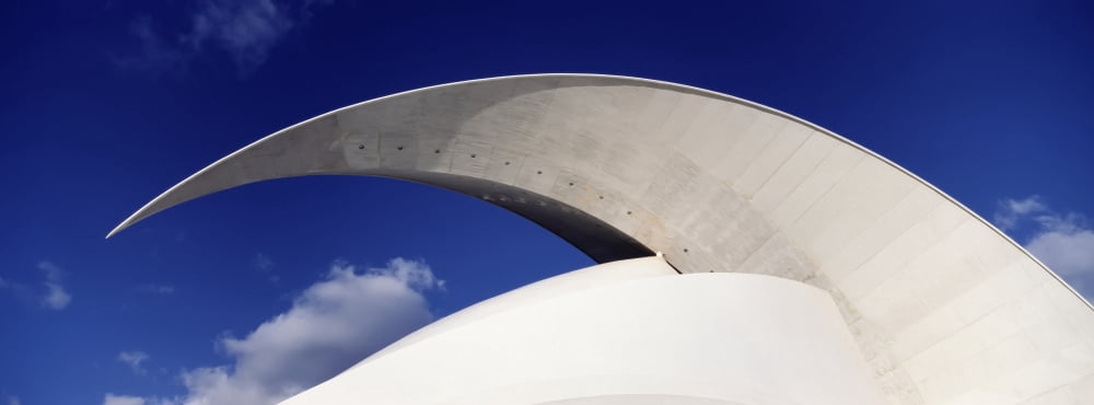 Arched Roof Of Auditorio De Tenerife Canvas Art - Anna Watson Design Pics (25 x 9)