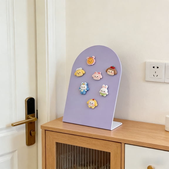 Arched Top Metal Desktop Note Board - Bulletin Board Multi Function Photo Message Display Board for Office Home Desk Memorandum Arrangement Decor Organization
