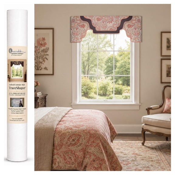 Arched Valance Kit for Bedroom, Kitchen, Living Room, No-Sewing