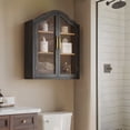 thumbnail image 1 of Arched Wall Cabinet with Glass Doors, SMaterial Engineered Wood Recommended Uses For Product Decorative items, Kitchen Appliances, Toiletry Product Dimensions 9.5"D x 23.6"Wtorage Cabinet for Kitchen, 1 of 6