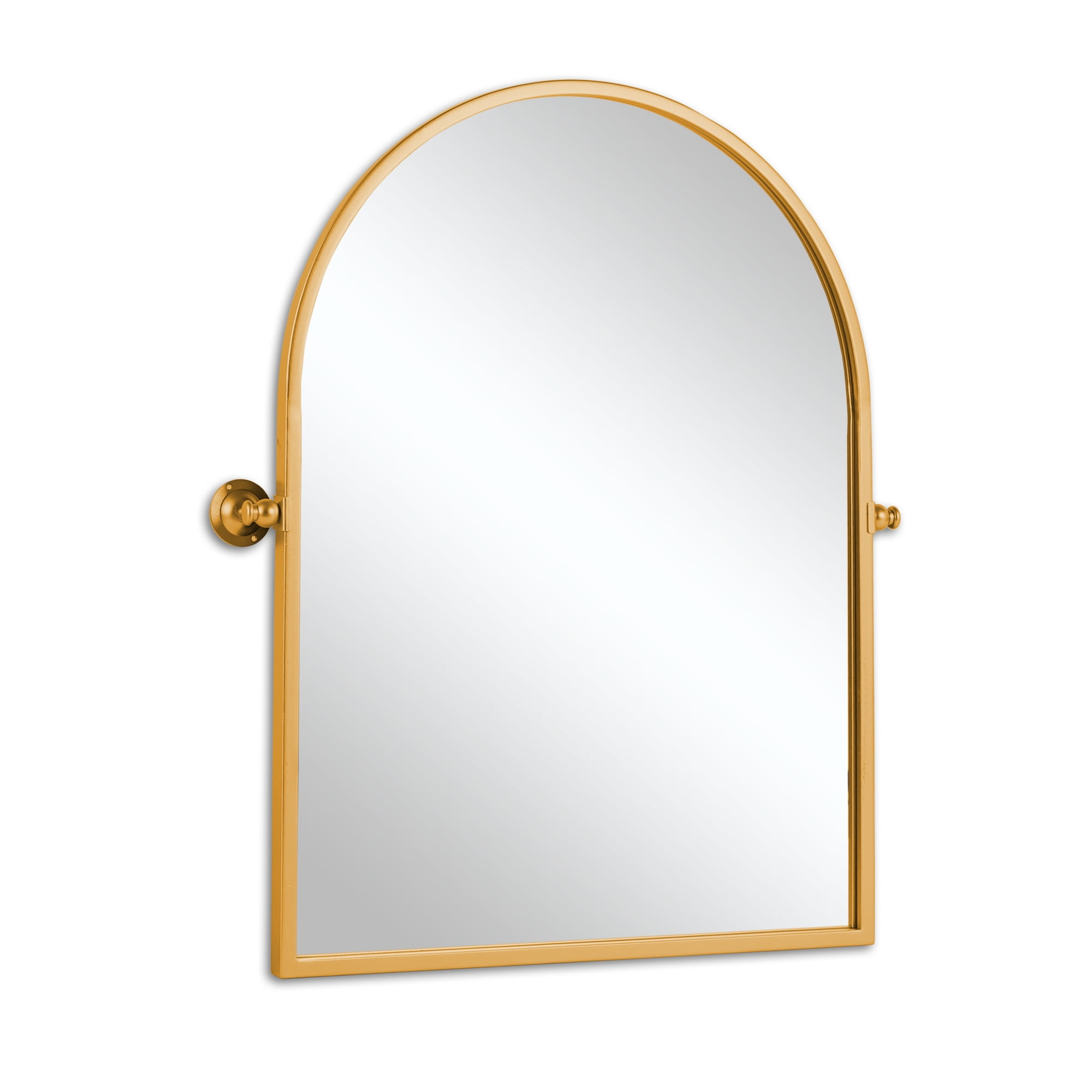 Arched Wall Mirror Small Arch Mirror Wall-Mounted Mirror 36"x24",Gold,Iron