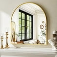 thumbnail image 1 of Arched Wall Mirror for Bathroom, Gold Vanity Mirror for Bedroom, Living Room, Entryway, Decorative Hanging Mirror for Wall, 1 of 9