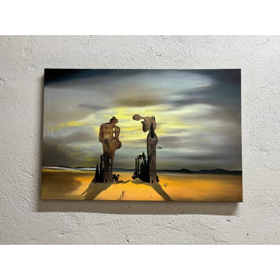 Archeological Reminiscence Millet's Angelus, 3D Canvas, Canvas Print, 3D Printed Canvas, Wall Art Canvas, Canvas Wall Decor - 3P-Natural Framed