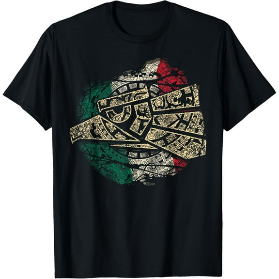Archeological T-ShirtMexico Sacred Aztec Calendar Mexican Eagle