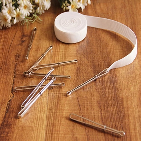 Hevirgo 10Pcs 8cm Pulling Pouch Rope Waistband Elastic Line Thread Guide Sewing Threader
