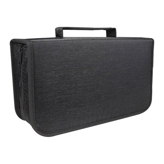 Hevirgo 128 Discs DVD CD Holder Zipper Album Storage Case Wallet Carrying Bag Organizer