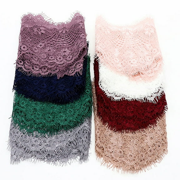 Hevirgo 3 Yards Flower Lace Fabric Trim Ribbon DIY Knitted Garment Sewing Accessories