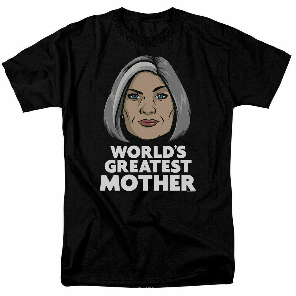 Archer Great Mother T Shirt Mens Licensed Cartoon Merchandise Bub Black ...