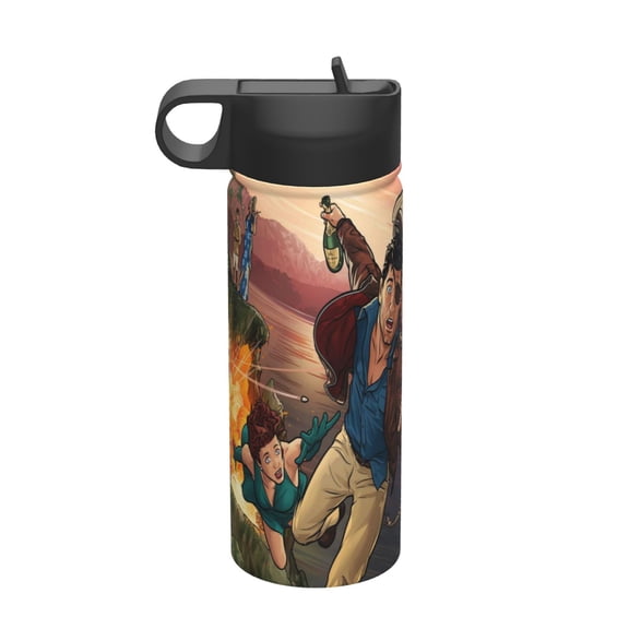 Archer Kids Insulated Water Bottle With Straw - 18 Oz Stainless Steel Double Wall Vacuum Cup, Leakproof, Bpa Free, Suitable For Boys And Girls