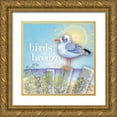 thumbnail image 1 of Archer, Nancy 20x20 Gold Ornate Wood Framed with Double Matting Museum Art Print Titled - Birds in the Breeze, 1 of 4