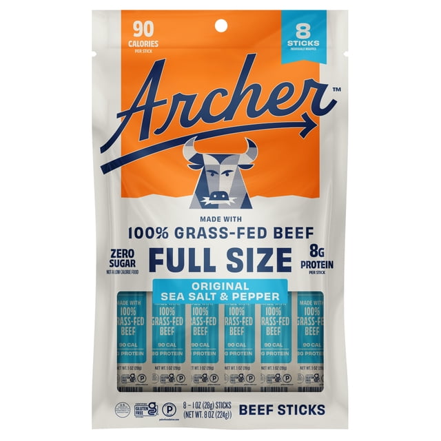 Archer Original Beef Jerky Sticks, 1 oz, 8 Count - Walmart Business ...