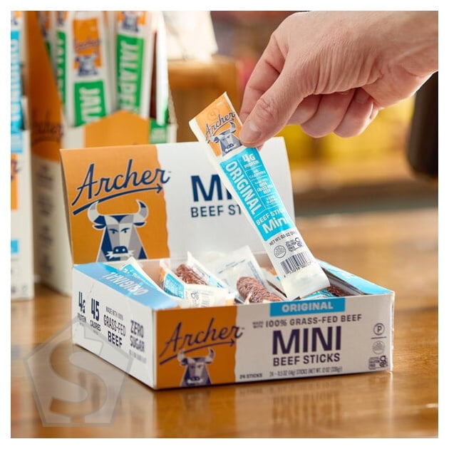 Archer Original Beef Mini Meat Stick 0.5 oz. - 144/Case