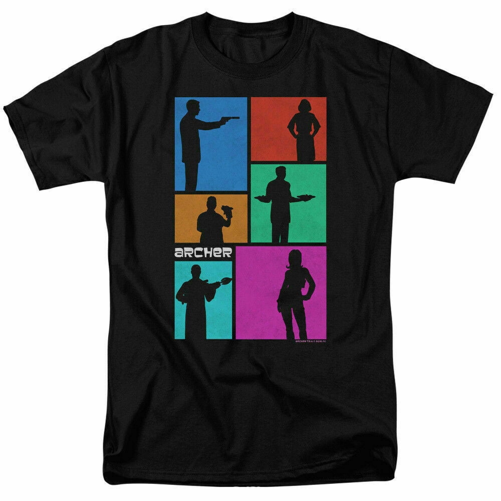 Archer Silhouettes T Shirt Mens Licensed Cartoon Merchandise Lana ...