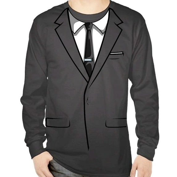 Archer Suit Long Sleeves Costume Adult Gray T-shirt